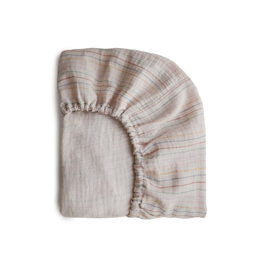 Mushie Mini Baby Muslin Crib Sheet