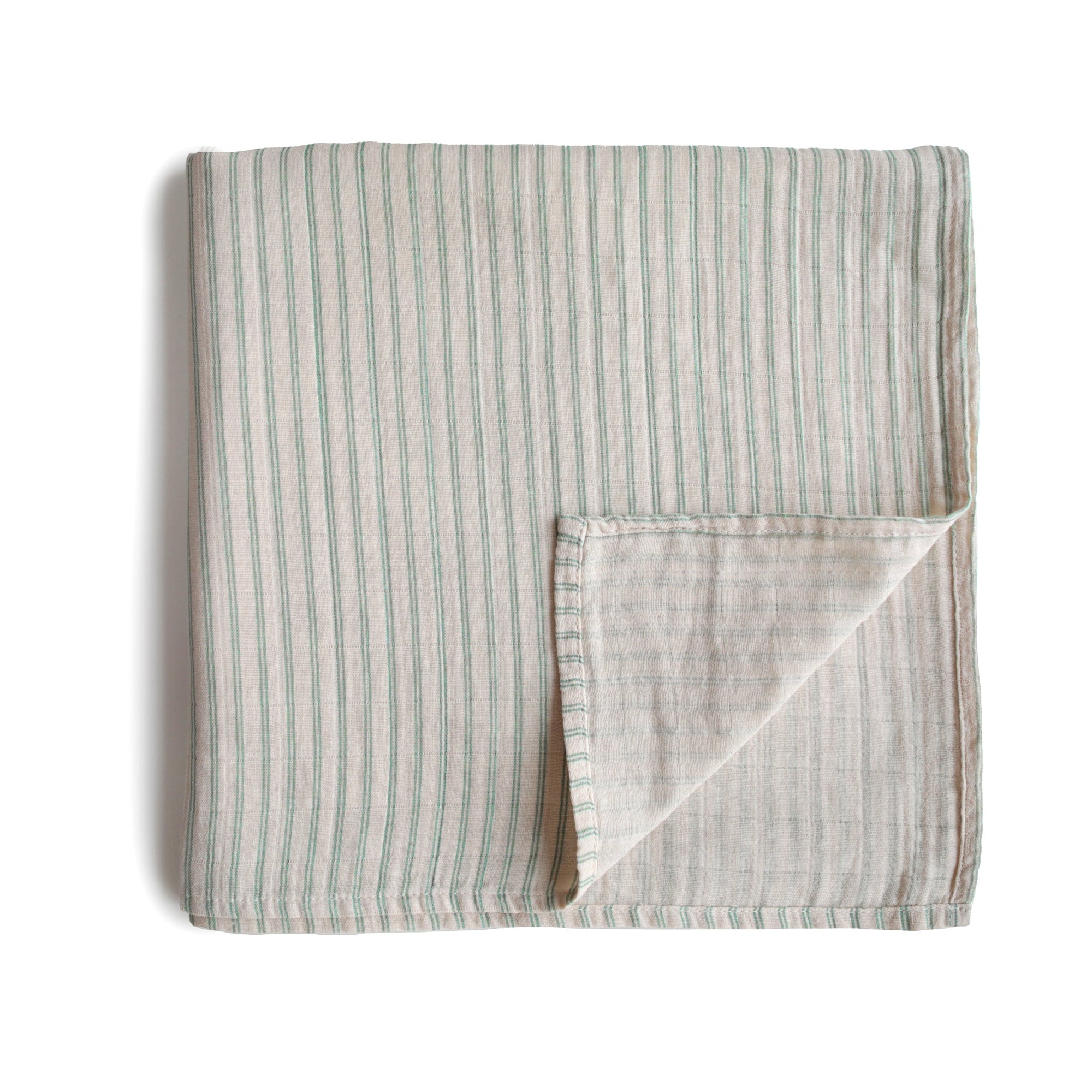 Sage Stripe Organic Cotton Swaddle