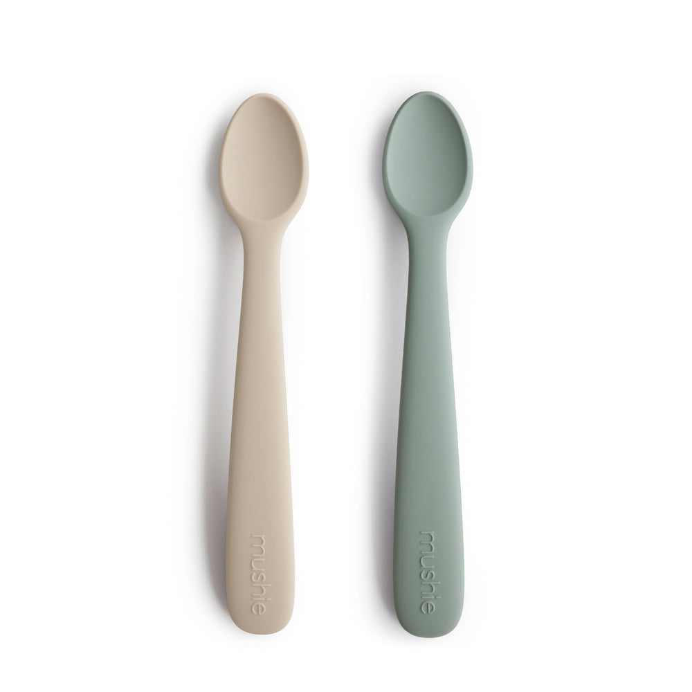 Mushie - Silicone Feeding Spoons 2-Pack Ivory