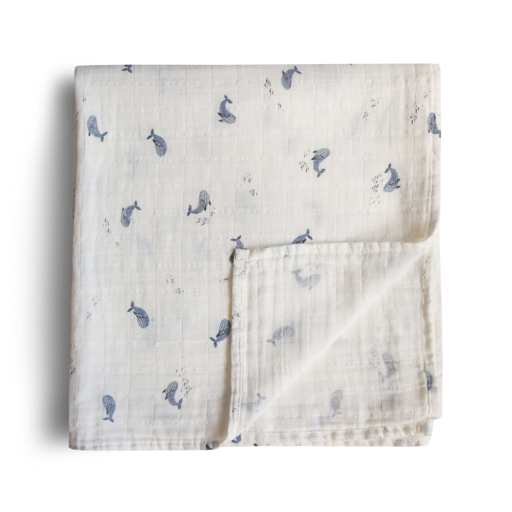 Whales Organic Cotton Swaddle