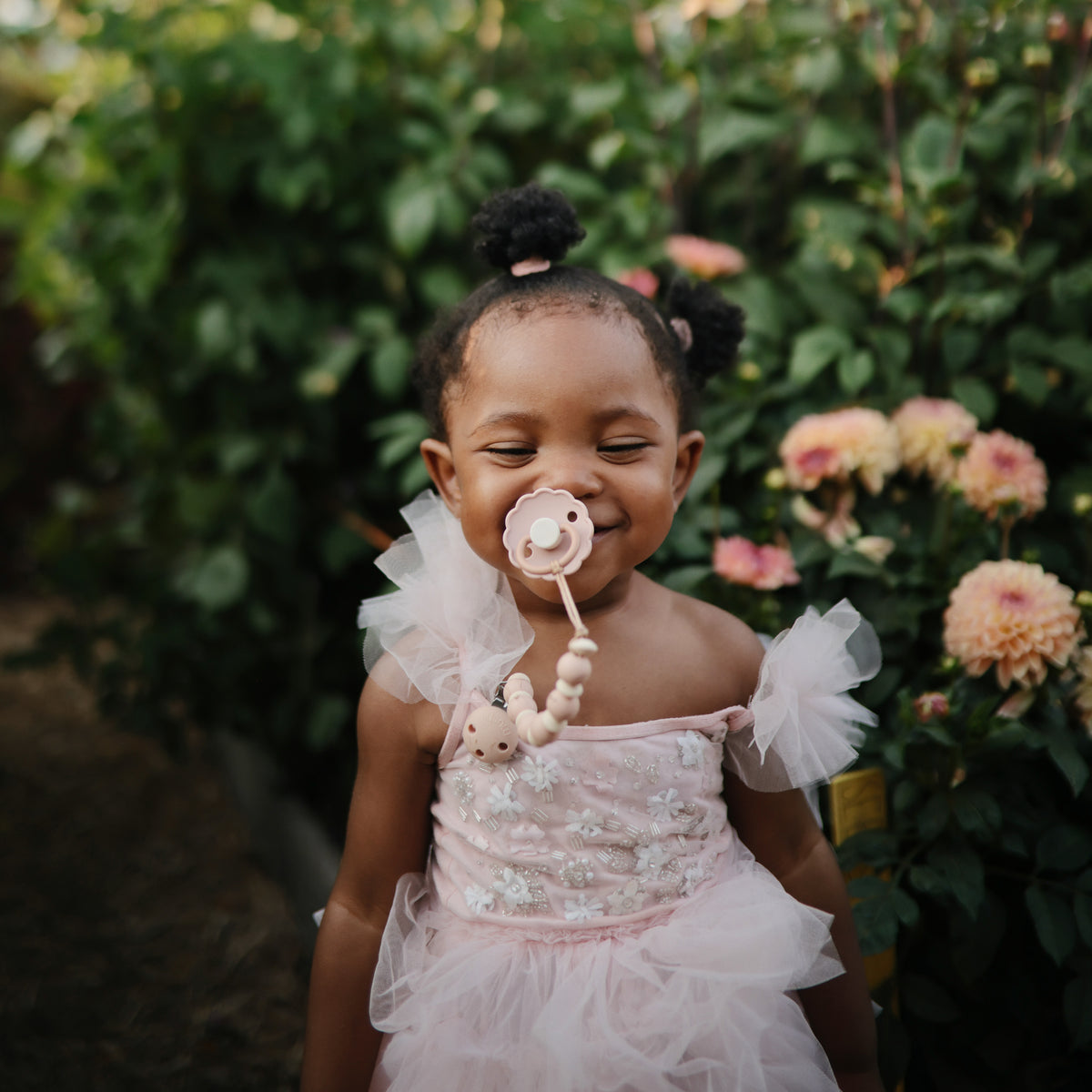 Tutu Pacifier Mushie Silicone Pacifier Clip | Luna