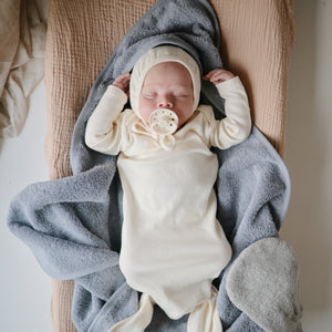 Ribbed Knotted Baby Gown