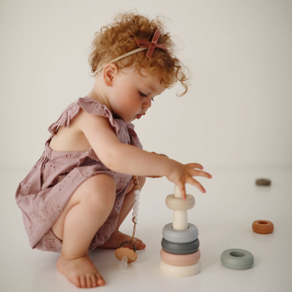 Mushie Baby Stacking Rings Toy