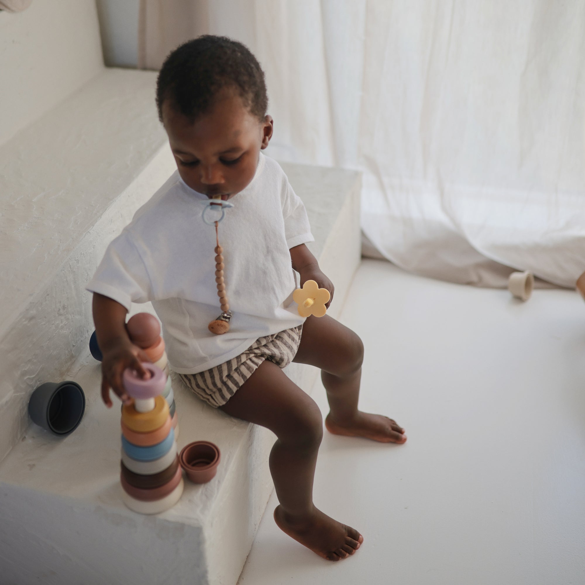 Mushie Baby Stacking Rings Toy