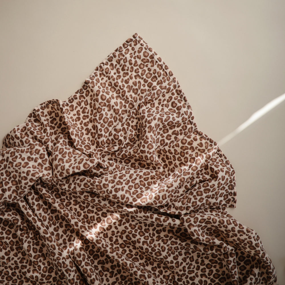 Lifestyle image of Organic Cotton Swaddle, Leopard