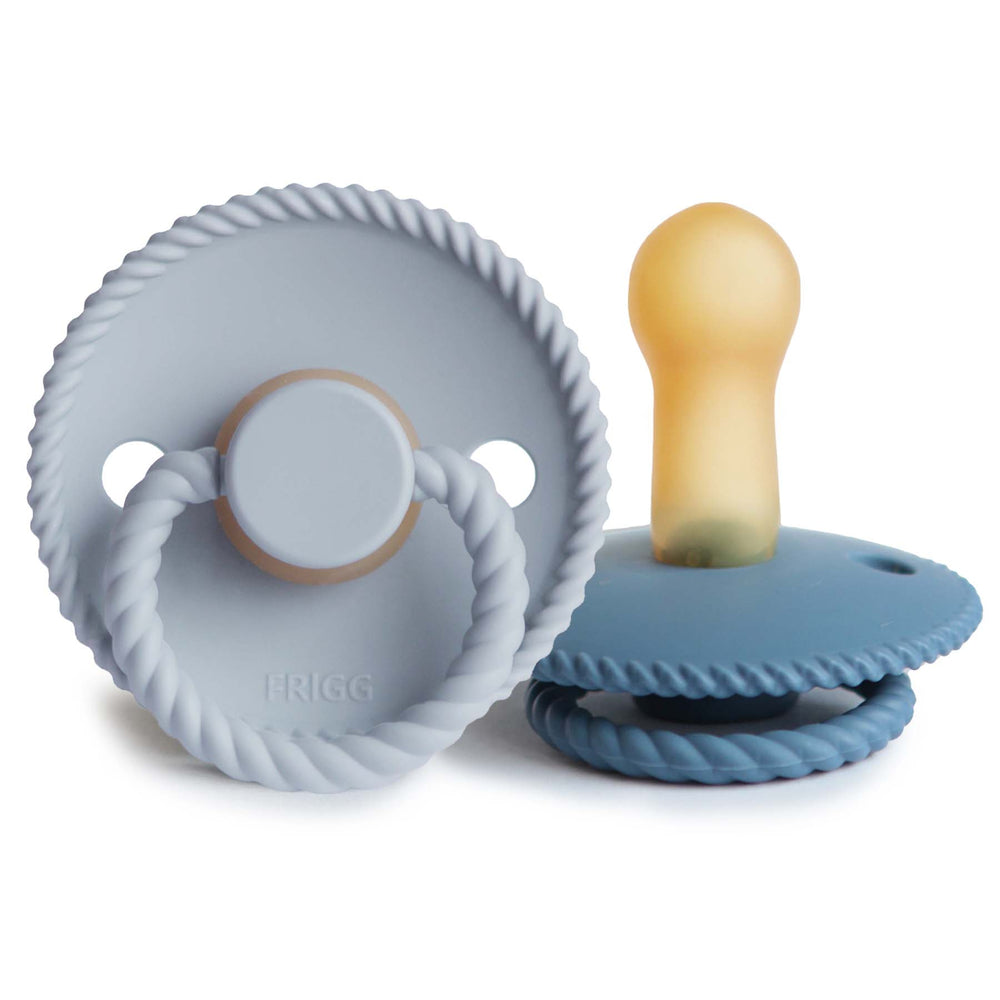 Frigg Rope Natural Rubber Baby Pacifier | 2-Pack